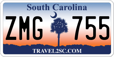 SC license plate ZMG755