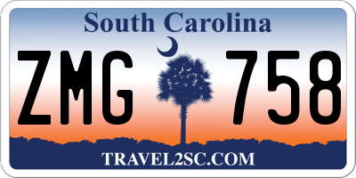 SC license plate ZMG758