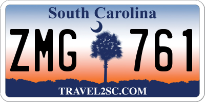 SC license plate ZMG761
