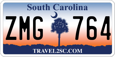 SC license plate ZMG764