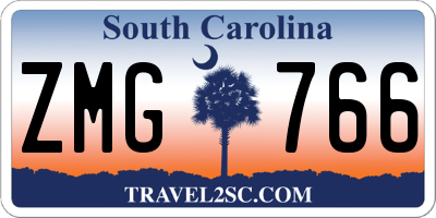 SC license plate ZMG766