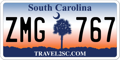 SC license plate ZMG767