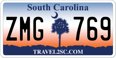 SC license plate ZMG769