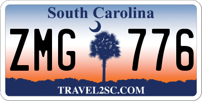 SC license plate ZMG776