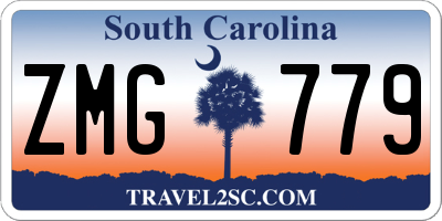 SC license plate ZMG779
