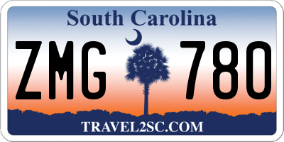 SC license plate ZMG780