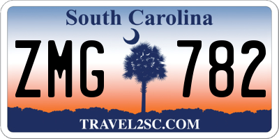 SC license plate ZMG782
