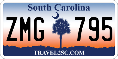 SC license plate ZMG795