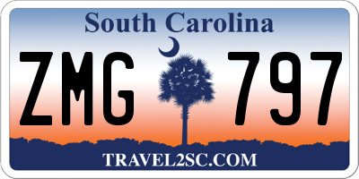 SC license plate ZMG797