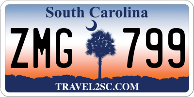 SC license plate ZMG799