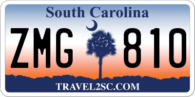 SC license plate ZMG810