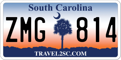 SC license plate ZMG814