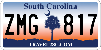 SC license plate ZMG817