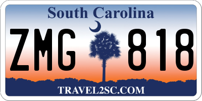 SC license plate ZMG818