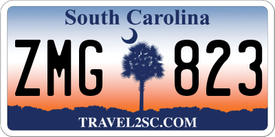 SC license plate ZMG823