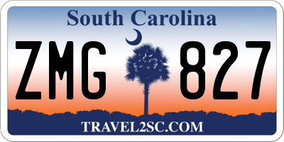 SC license plate ZMG827