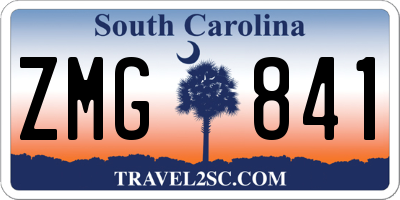 SC license plate ZMG841