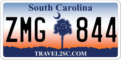 SC license plate ZMG844