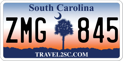 SC license plate ZMG845