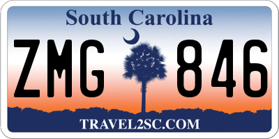 SC license plate ZMG846