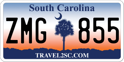 SC license plate ZMG855
