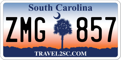 SC license plate ZMG857