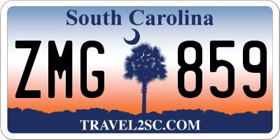 SC license plate ZMG859