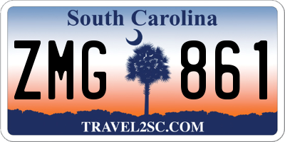 SC license plate ZMG861
