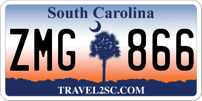 SC license plate ZMG866