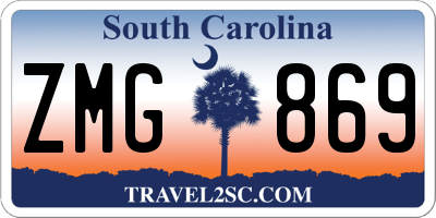 SC license plate ZMG869