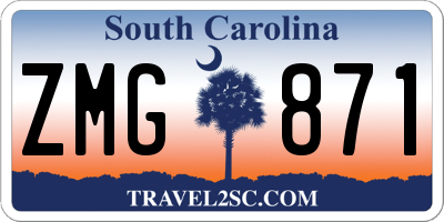 SC license plate ZMG871