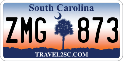 SC license plate ZMG873