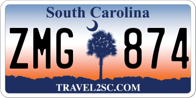SC license plate ZMG874