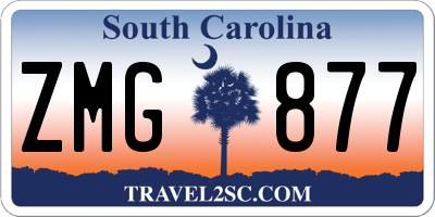 SC license plate ZMG877