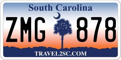 SC license plate ZMG878