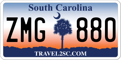 SC license plate ZMG880