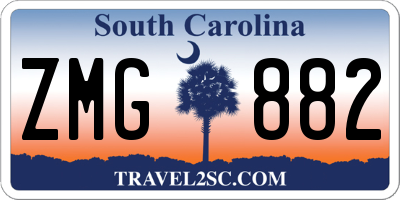SC license plate ZMG882