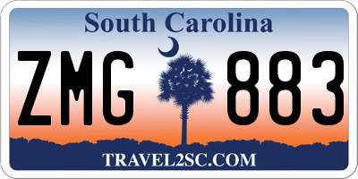 SC license plate ZMG883