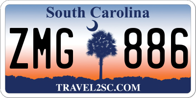 SC license plate ZMG886