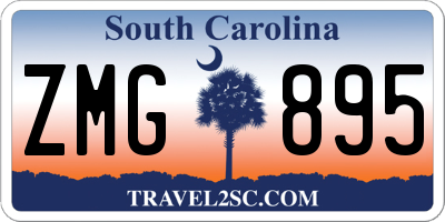 SC license plate ZMG895