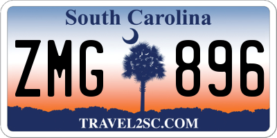 SC license plate ZMG896
