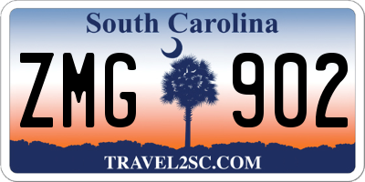 SC license plate ZMG902