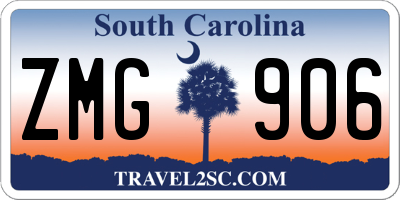 SC license plate ZMG906
