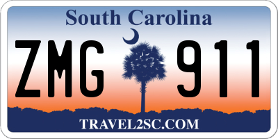 SC license plate ZMG911