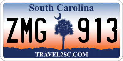 SC license plate ZMG913