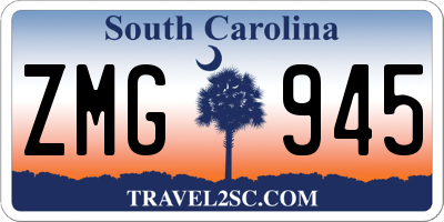 SC license plate ZMG945