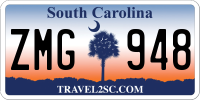 SC license plate ZMG948