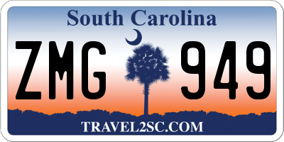 SC license plate ZMG949
