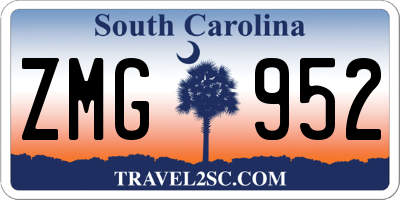 SC license plate ZMG952