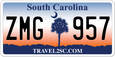 SC license plate ZMG957